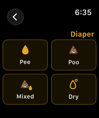 Watch diaper log